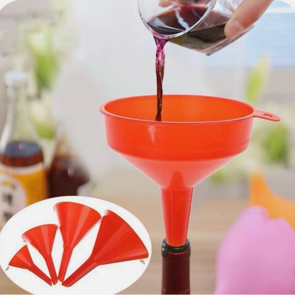 🖤 4X RED HOUSEHOLD FUNNELS 🖤 - Picture 2 of 6